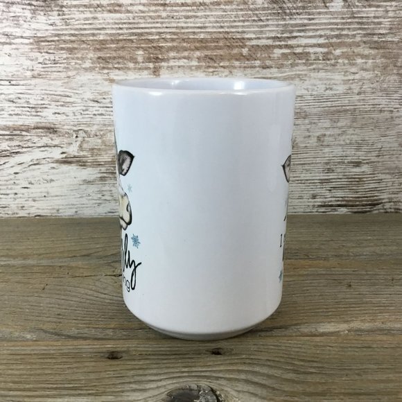 I am Udderly Freezing Winter Cow Ceramic Coffee Mug - Picture 2 of 4